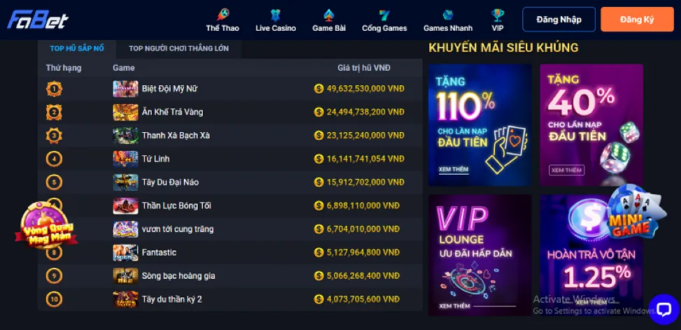 Giải đấu thể thao điện tử vuabai9 win